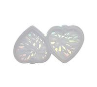 Holographical Earring Epoxy Resin Mold Heart Earring Necklace Pendant Casting Silicone Jewelry Mold Molds for Epoxy Keychain Pendant Molds for Art with Hole for Making Earrings