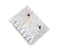 Holographics Star Decorated Transparent PVC Folder with 2Point Fastener Systems Secure Document Organization Star Office Supplies Organizers