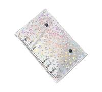 Holographics Star Decorated Transparent PVC Folder with 2Point Fastener Systems Secure Document Organization Star Office Supplies Organizers