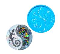 Holography Animal Coasters Mold Easy Demould Animal Patterned Coasters Mold in Silicone for Epoxy Resin Crafting Artwork Supplies