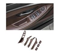 holohol Interior Door Panel Handle Car Inner Trim Door Pull Handle Cover Interior Replace for 5 Series F10 2011-2016(7pcs Mocha Brown)