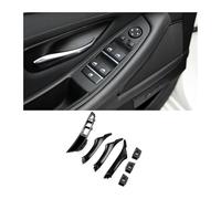 holohol Interior Door Panel Handle Car Inner Trim Door Pull Handle Cover Interior Replace for 5 Series F10 2011-2016(7pcs Black)