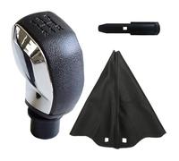 holohol Manual Gear Shift Knob for P&eugeot 307 301 206 207 408 308 508 2008 3008 Car 5 Speed Gear Shifter Lever Knob Manual Shift Boot Case(Chrome-Set)
