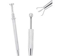 HolooVeranillo 2 PCS Piercing Ball Grabber, Piercing Tools to Change Jewellery, Piercings Grabber Tool for Ear, Nose Lip, Flat Back Earrings, Jewellery, Gemstone, Picking (Long, Short)