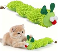 HolooVeranillo 2Pcs Bite-Resistant Plush Caterpillar Design,Catnip Toys for Cats, Cat Chew Toy for Teeth Cleaning, Plush Cat Toys, Dental Health Benefits, Suitable for Pets to Play Indoors