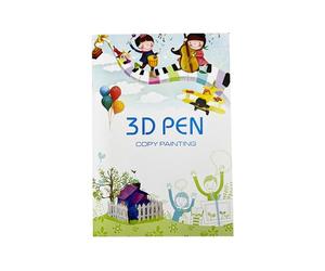 HolooVeranillo 3D Printing Pen Tracing Book, 3D Printing Drawing Book with 40 Patterns and Transparent Plastic Templates, Reusable Colorful Drawing Template for Children Art Craft DIY Projects