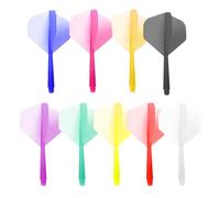HolooVeranillo 9-Piece Dart Flight And Shaft Set, Professional Dart Accessories With An Integrated Design, Durable Plastic Replacement Flights And Shafts Suitable For Steel And Soft Darts。