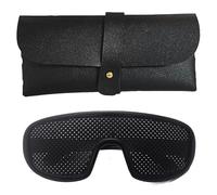 HolooVeranillo Pinhole Glasses,Pinhole Correction Glasses with Leather Eyeglass Case,Tiny Holes Vision Correction Eyeglass,Visual Support,Eyes Relief for Reading Tv and Everyday Use，for Men and Women