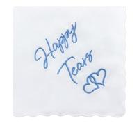 HolooVeranillo Wedding Handkerchiefs, Blue Happy Tears Handkerchief, Something Blue Gift for Bride Tears Handkerchief, Wedding Favor for Family Bridesmaids and Dear Friends (30x30cm)
