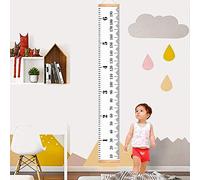 Holoras Height Chart for Kids Wall Hanging Growth Chart, 79 x7.9 inch Removable Canvas and Wood Wall Ruler Baby Growth Chart for Kids Room Decoration (Digital Style)