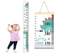 Holoras Height Chart for Kids Wall Hanging Growth Chart, 79 x7.9 inch Removable Canvas and Wood Wall Ruler Baby Growth Chart for Kids Room Decoration (Dinosaur Style)