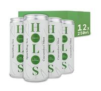 HOLOS Cucumber and Mint - Organic Sparkling Tea with Kombucha Culture - Sparkling Green Tea with Oolong - Gut Health Drink with Natural Ingredients and Added Fibre - Brewed in the UK - 12 x 250ml