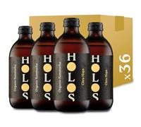 HOLOS Kombucha Drink Citra Hops - Organic Kombucha Tea - Chilled, Unpasteurised Raw Kombucha - Vegan, All-Natural Ingredients - 36 x 330ml Kombucha Bottles
