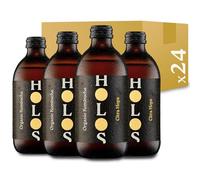HOLOS Kombucha Drink Citra Hops - Organic Kombucha Tea - Chilled, Unpasteurised Raw Kombucha - Vegan, All-Natural Ingredients - 24 x 330ml Kombucha Bottles
