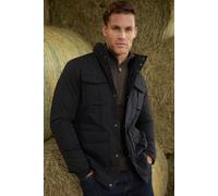 'Holroyd' Funnel Neck Utility Coat Threadbare Black M