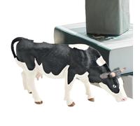 Holstein Cow Figure, Realistic Agricultural Cow Figurine,Cute Cow Educational Figurine - Indoor Outdoor Farm Animal Figure Ornaments Scene Scene for Dining Room, Study