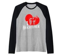 Holsteiner Horse Warmblood Show Jumping Event Raglan Baseball Tee