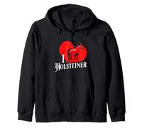 Holsteiner Horse Warmblood Show Jumping Event Zip Hoodie