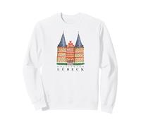Holstentor City of Lübeck, Northern Germany, hand drawing Sweatshirt