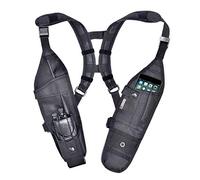 HOLSTERGUY USH-300D Universal Shoulder Holster Double Pouch for Portable Two Way radios. The Original Patented Hands Free, Adjustable, Low Profile Radio Harness. Handmade in USA