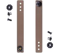 HolsterSmith - IWB Soft Belt Loops - (Flat Dark Earth) - HD Ruberized Nylon - w/Pull-The-Dot Security Snaps & Mounting Hardware - (Fits 1.25-2.0 inch Belts (Adjustable) - (1 Pair)
