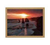 Holthausen Twelve Apostles Sunset Australia Large Framed Art Print Poster Wall Decor 18x24 inch