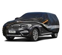 Holthly 10 Layers Car Cover Waterproof All Weather for Large SUV,100% Waterproof Outdoor Car Covers Rain Snow UV Dust Protection. Custom Fit for Porsche Cayenne, BMW X5, Toyota Highlander,etc