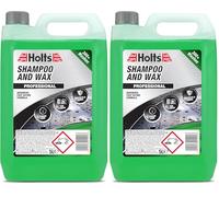 Holts Car Shampoo & Wax 5 L - High-Foaming Wash & Wax for Cars - Cleans & Protects Paintwork - Up to 300 Washes - Easy-Rinse Car Wash Shampoo Leaves Gloss & Water-Beading Finish (Pack of 2)
