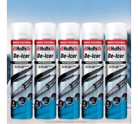Holts De Icer Spray 600Ml Fast Acting Car Windscreen De Icing Solution Instant Ice Removal Prevents Refreezing 5 Piece