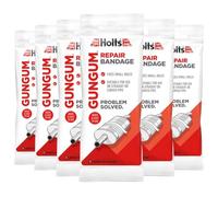 Holts Gun Gum Repair Bandage X6 - Exhaust System Leak Fix for Cars & Vans, Heat Resistant Exhaust Pipe Repair Tape, Easy-to-Use Muffler Seal, Durable Temporary Exhaust Leak Solution