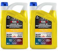 Holts HAFR0004B Antifreeze Coolant Renault Dacia Type D with spout 10-year 300k mile long life, protection to -25°C, Yellow, 5 Litre (Pack of 2)