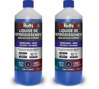 Holts HAFR0007B Antifreeze Coolant for Car Mercedes & BMW 10-year 300k mile long life, protection to -37°C, Blue, 1 Litre (Pack of 2)