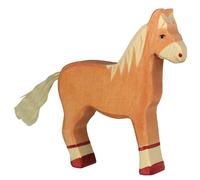 Holtztiger HT80033 Horse, Standing, Light Brown, Assorted Colours
