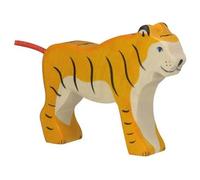 Wooden Tiger Standing 14 cm Wood Figures Series Wild Animals