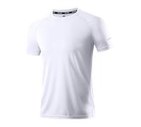 Holure Men's Quick-Dry Sportswear T-Shirts,1 Pack Breathable Moisture Wicking Gym Tops for Training & Workout,Short Sleeve Tees White 1P01-M