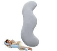 HOLVA Body Pillow for Side Sleeper, Ergonomic Pea Pod Long Hugging Sleep Pillow (Grey,120cm)