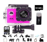 HOLVA Roamix Vision 4k Action Camera, 2026 Upgraded 170° Ultra Wide Angle WiFi Camcorder, Outdoor Waterproof Sports Video Cameras for Photography and Diving Enthusiasts (Pink,64G)