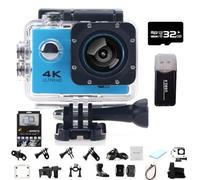 HOLVA Roamix Vision 4k Action Camera, 2026 Upgraded 170° Ultra Wide Angle WiFi Camcorder, Outdoor Waterproof Sports Video Cameras for Photography and Diving Enthusiasts (Blue,32G)