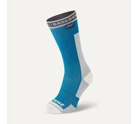 SEALSKINZ Holverstone Waterproof Mid Length Lightweight Running Sock, Blue, XL