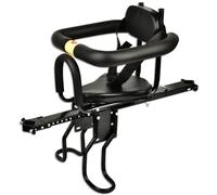 Holwim Bicycle Front Seat, Upgraded Version Front Baby Child Bike Seat with Soft Back, Soft Seat Cushion, Pedal Support for Folding Bicycle, MTB