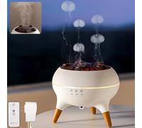 Holwim Essential Oil Jellyfish Diffuser, Aromatherapy Diffuser, 250ml Ultrasonic Cool Mist Humidifier, Music Sync Jelly Fish Diffuser with 7 Colors Light, Remote, Timer for Home Office (White)
