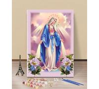HOLXSW Paint by Numbers for Adults16x20Paints by Numbers for Adults Beginner DIY Number Painting Kit Virgin Mary 5 with 3 Brushes Easy Painting by Numbers