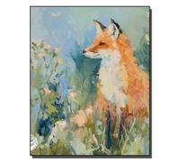 HOLXSW Paint by Numbers Fox Shadow in The Woods Kits for Beginners Adults DIY Art Decor Hand Painted Painting by Numbers Creative Gift Home Decoration 16x20 inch Frameless