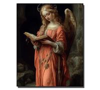 HOLXSW Paint by Numbers Kits for Adults Angels Chanting Scriptures DIY Digital Oil Painting Gift Kits Pre-Printed Canvas Art Home Decoration -16 * 20 Inch Frameless