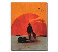 HOLXSW Paint by Numbers Kits for Adults Wanderers Under The Afterglow of The Setting Sun DIY Digital Oil Painting Gift Kits Pre-Printed Canvas Art Home Decoration -16 * 20 Inch Frameless