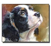 HOLXSW Paint by Numbers The Beagle Looking up Kits for Beginners Adults DIY Art Decor Hand Painted Painting by Numbers Creative Gift Home Decoration 16x20 inch Frameless