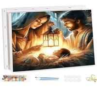 HOLXSW Paint by Numbers Virgin Mary of Jesus Painting by Number Kits On CanvasDIY Color Oil Painting Acrylic Paints forHome Wall Decor 16x20inch(Without Frame)