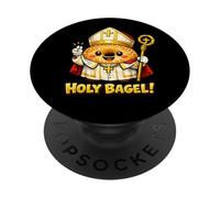 Holy Bagel for Catholic Christian Religious Jesus Lovers PopSockets Adhesive PopGrip