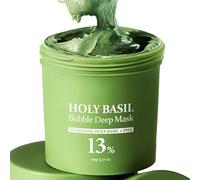 Holy Basil Bubble Deep Cleaning Mask, Self-Foaming Clay Masks, Nourishes The Skin, Gently Bubbles for Deep Cleaning, Deep Cleansing Clay Masks for Skin Glowing