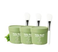 Holy Basil Bubble Deep Cleansing Mask, Holy Basil Bubble Deep Mask 90g, Gently Bubbles for Dee Cleansing, Purifies Pores & Blackheads (3pc)
